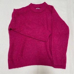 American eagle Hot pink oversized crew neck sweater